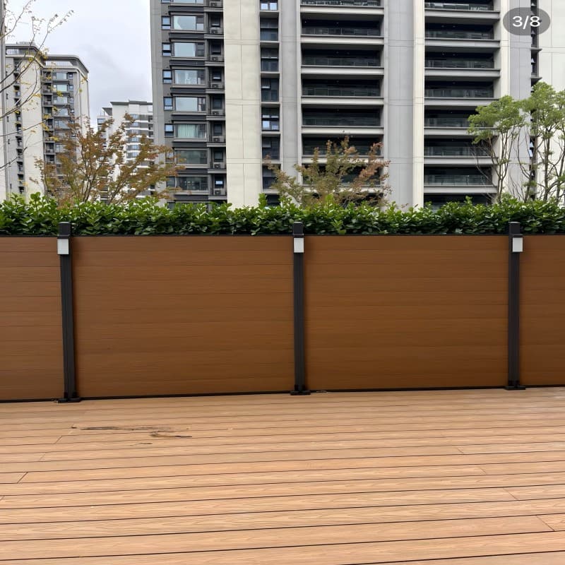 Waterproof Wood Plastic Composite Straight Grain Fencing