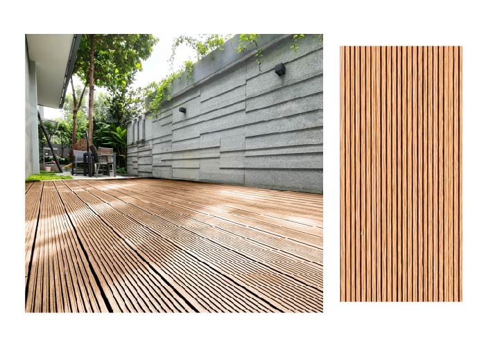 multicolor wood plastic composite deck