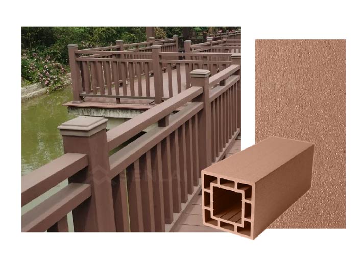 multicolor wood plastic composite deck